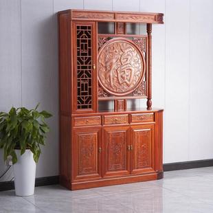 金花梨玄关柜中式 柜客厅屏风进门隔断间双面酒柜 古典玄关入户鞋