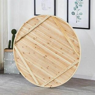 加厚大圆桌面实木质圆桌子台面家用酒店12人杉木圆桌面板圆形餐桌