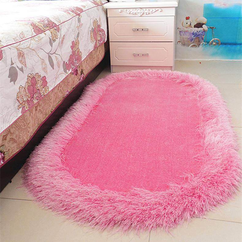 家用立体加厚椭圆弹力丝地毯卧室客厅茶几地毯温馨可爱床边毯地垫,居家布艺,地毯,淘宝优惠券,粉丝福利购,淘宝优惠卷