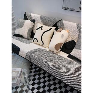 莫奈和时尚斯堪的纳维亚沙发垫简约现代高端防滑保暖沙发垫可定制