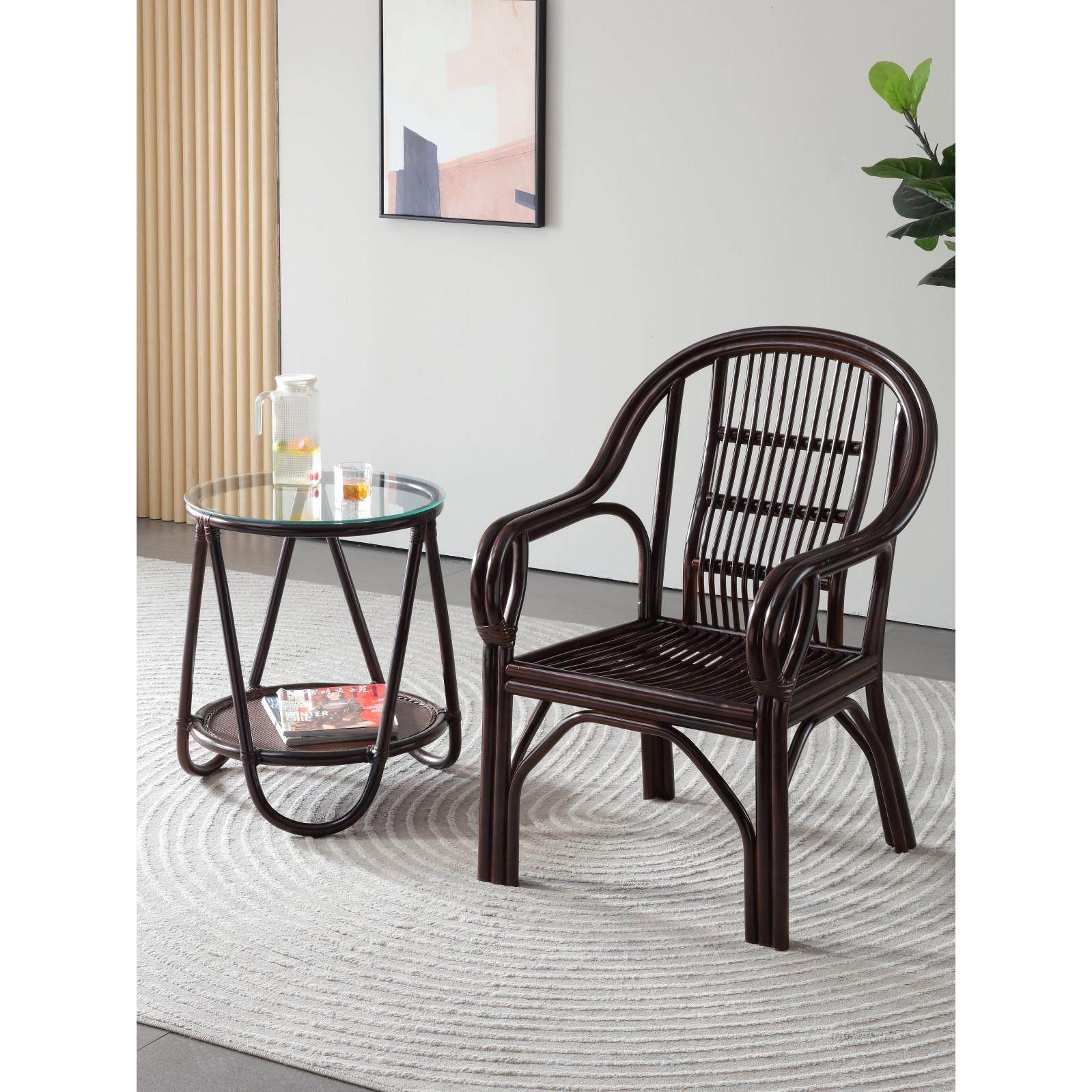 新中国风玛瑙真藤休闲椅室内阳台藤椅三件套网红靠背椅植物沙发椅,住宅家具,阳台椅,淘宝优惠券,粉丝福利购,淘宝优惠卷