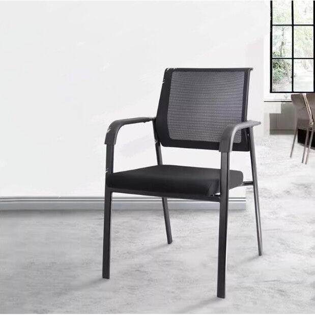 四脚办公椅职员会议椅固定扶手学生宿舍弓形网椅麻将椅家用靠背椅