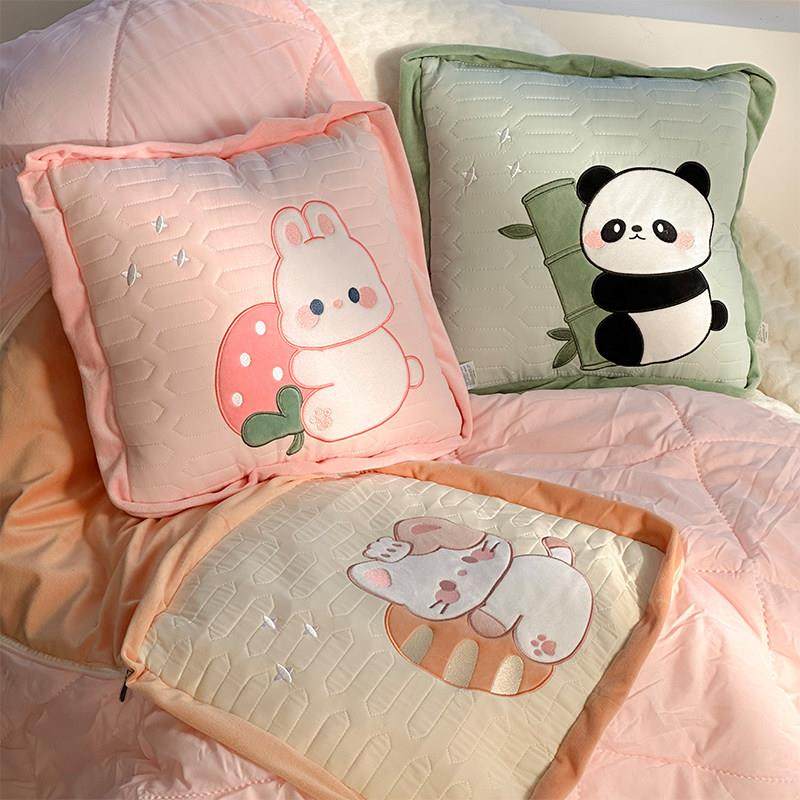 可爱乳胶两用抱枕被办公室加厚折叠午睡枕头毯子车载靠枕靠垫K,居家布艺,抱枕被,淘宝优惠券,粉丝福利购,淘宝优惠卷
