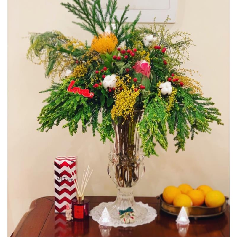 复古法式风轻奢家居璃餐VAF格浮雕桌切割玻高脚花瓶加厚