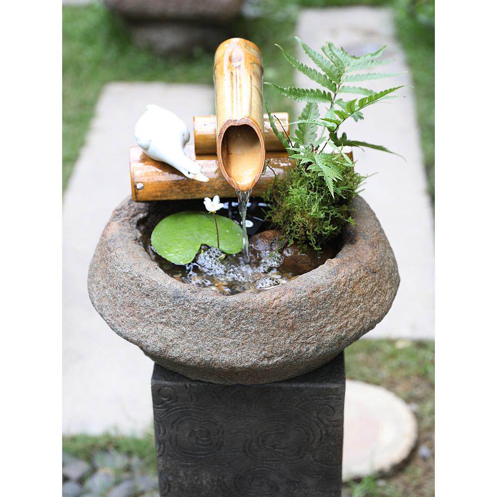 客创意流水观鱼池办公桌面造厅景喷泉小室鱼缸家居景smf-syls玄关