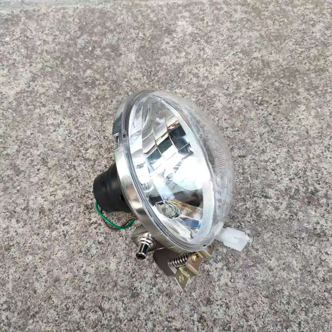 小龟王大灯电动车欧板小绵羊配件大灯总成摩托车龟五前大灯具灯壳