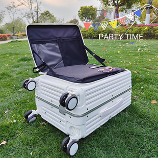 瑷可爱行李箱侧开盖大容量多功能商务拉杆箱男女20出差旅行登机箱