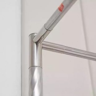三通升级不锈钢落地家用开门宫廷杆子三支架加粗蚊帐金属床帘加厚
