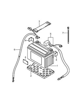 DL250摩托车蓄电池电瓶250原厂电瓶蓄电池总成正负极导线