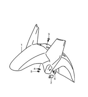 DL250摩托车前挡泥板减震垫螺栓前挡泥板安装 螺钉原厂配件