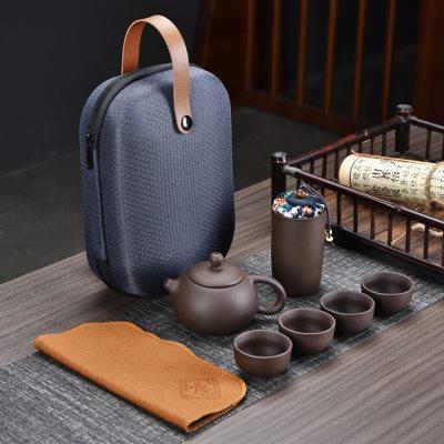 旅行茶具套装便携式功夫陶瓷泡茶器紫砂壶小套车载旅游茶具快客杯