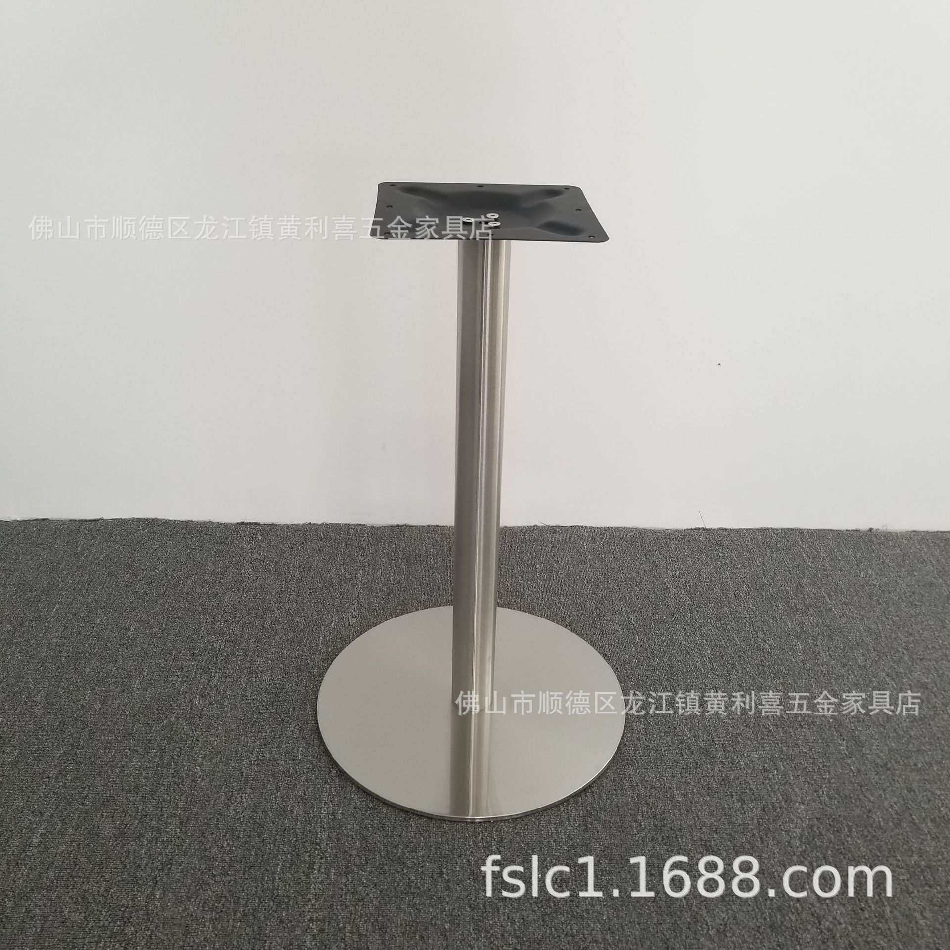 不锈钢桌子腿快餐台脚餐厅餐桌脚铁艺吧台脚架方桌圆桌铁底座桌腿