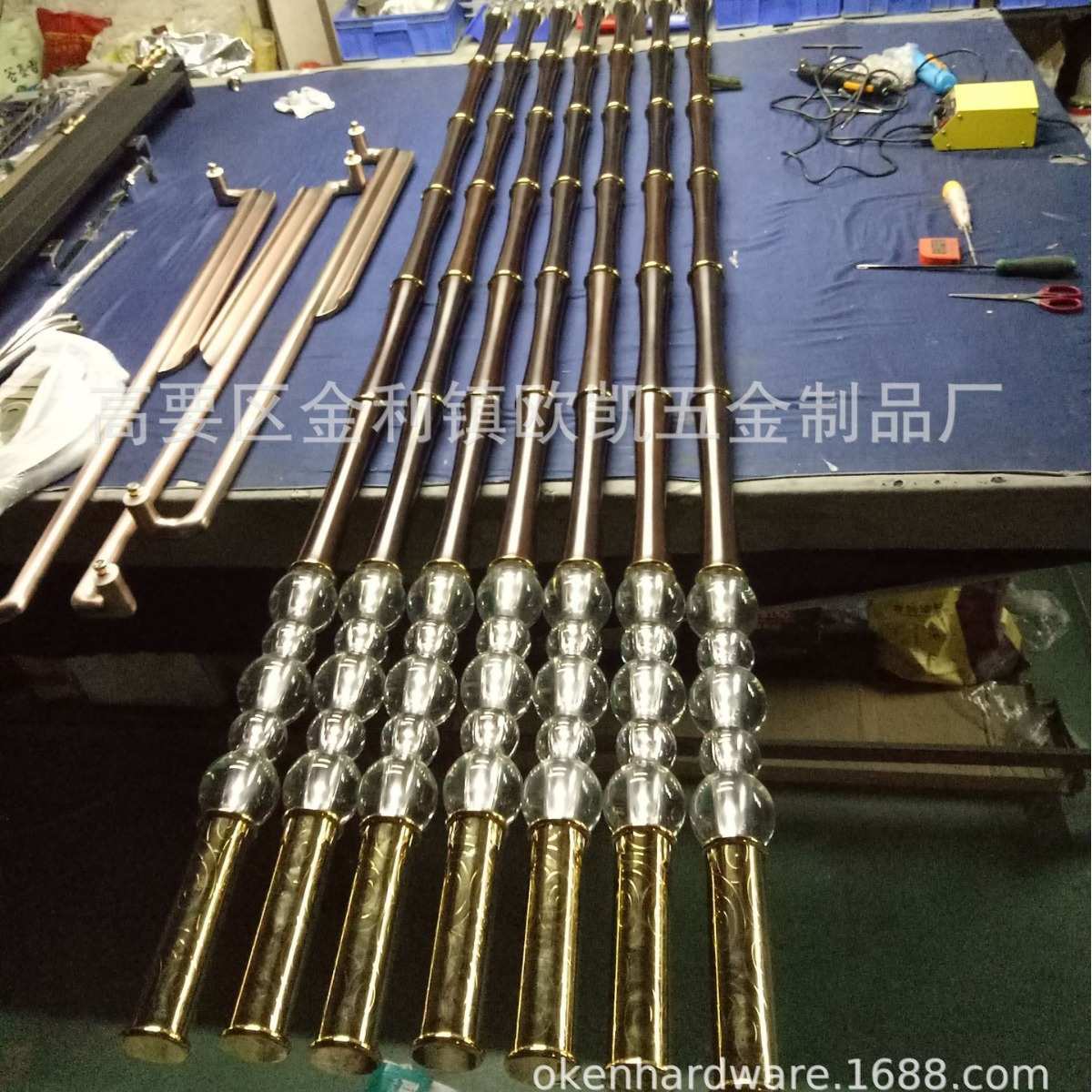 实木套接亚克力透明水晶酒店商场大门拉手欧式别墅实木大门把手