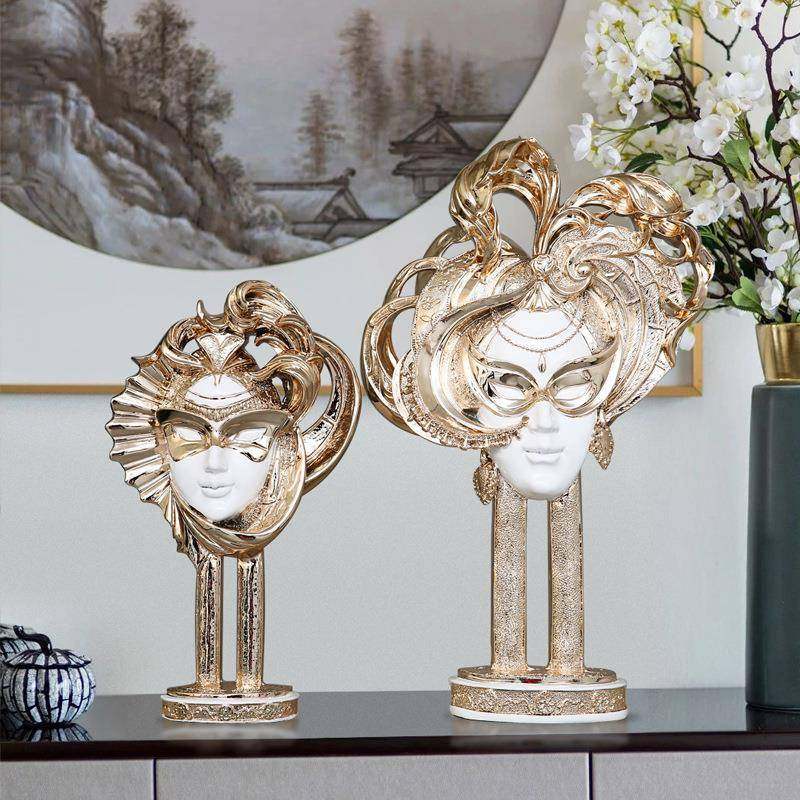 欧式面具美女桌面摆件工艺品客厅卧室书房软装饰创意橱窗摆设饰品,鲜花速递/花卉仿真/绿植园艺,割草机/草坪机,淘宝优惠券,粉丝福利购,淘宝优惠卷