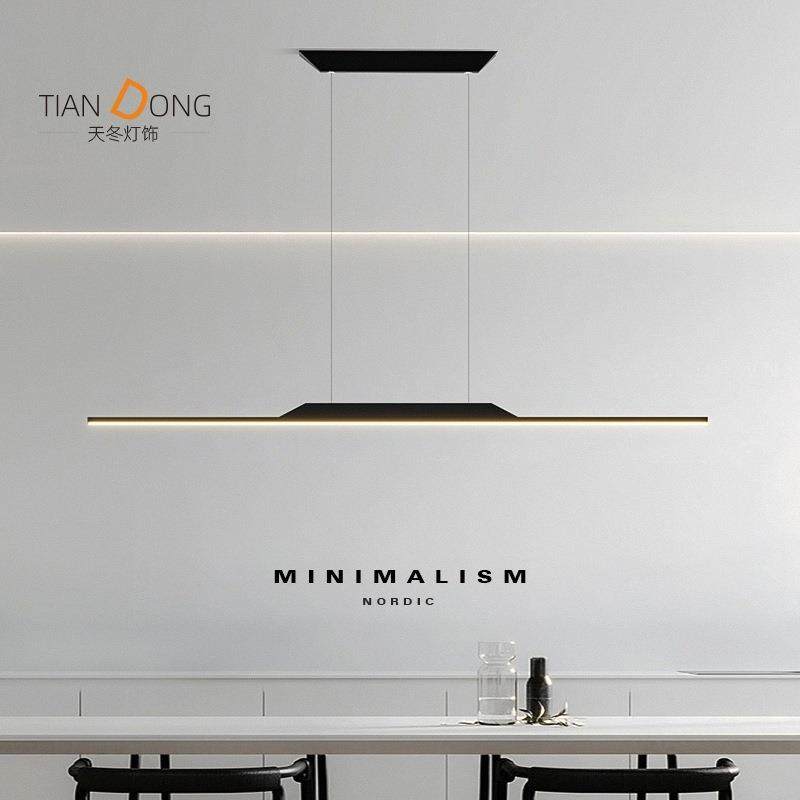 北欧极简餐厅灯现代简约工作室长条灯饭厅餐桌灯设计师餐厅吊灯