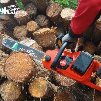 凯姿40V园林户外手持锯KZ450Li大功率长续航锂电电锯16寸伐木锯
