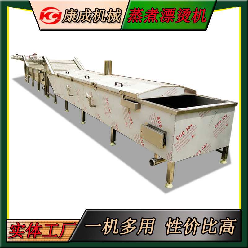 蒸汽式芹菜豇豆漂烫机 芸豆杀青机 全自动百合清洗漂烫机包邮