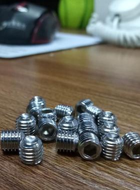 1/4-28美制细牙不锈钢内六角凹端/平端机米，美制紧定螺钉。