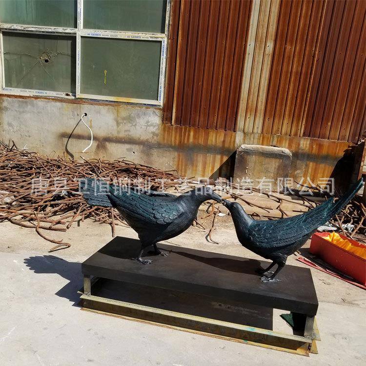 大型铸铜雕塑乌鸦反哺蜗牛青蛙摆件海豚公园林水景动物雕塑