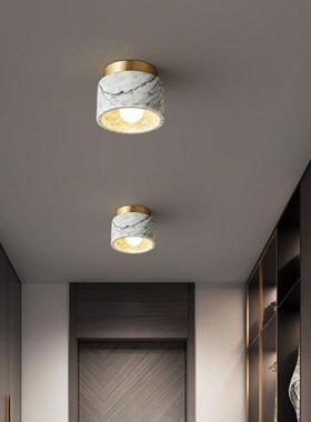 进门玄关走廊过道明装灯热销北欧轻奢创意大理石阳台吸顶灯