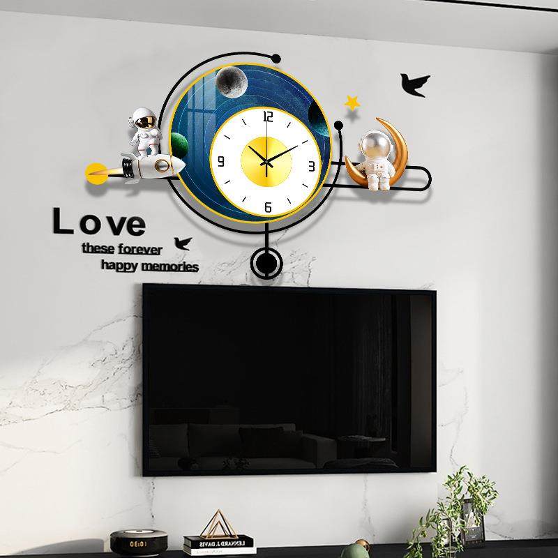 轻奢现代2023年新款简约大气挂钟客厅卧室书房时钟静音挂表创意款