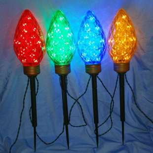 跨境亚马逊畅销美规加规认证C9草莓圣诞LED超高亮灯泡圣诞地插灯