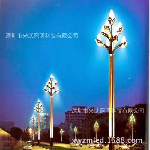 智慧玉兰灯莲花灯中华灯高杆灯广场景观灯庭院灯led道路照明工程
