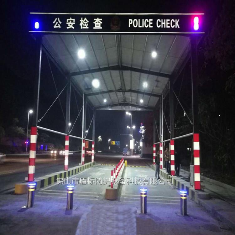 高速防撞地埋电动隐形伸缩地桩 带LED警示灯路障桩 自动防撞墩
