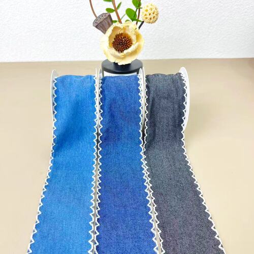 韩式涤棉牛仔丝带手工DIY蝴蝶结发饰鞋花草帽礼品礼盒鲜花包装带