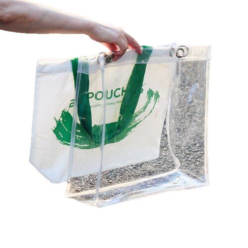 幻彩TPU袋塑料拉链包伴手礼手提袋PVC镭射手提袋可制作LOGO