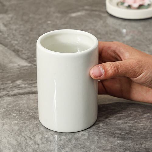 跨境创意陶瓷洗漱四件套酒店洗漱台装饰收纳摆件品可来稿贴花打样