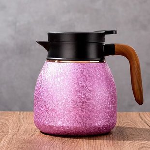 代发 高档覆钛焖茶壶陶瓷内胆保温壶茶水分离闷泡壶家用暖水壶