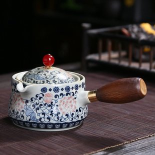 小套装 跨境自动泡茶神器逍遥泡功夫茶壶侧把壶户外旅行茶具便携式