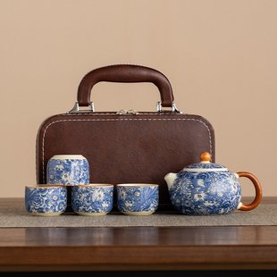 一壶四杯汝窑陶瓷功夫茶具套装 茶壶茶杯 2025新款 家用客厅会客中式