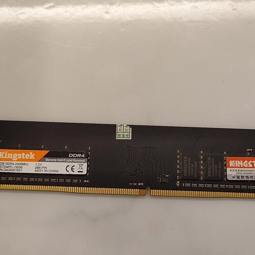 议价Kingstek DDR4 8GB 2400MHz内存条，型