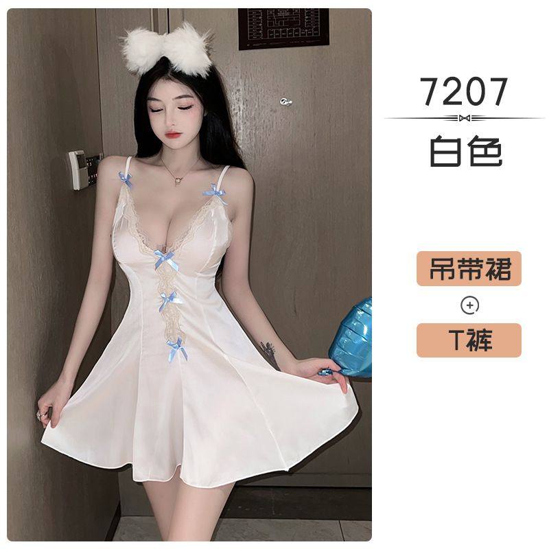 幻情法式轻奢蕾丝情趣睡裙纯欲睡衣女吊带蓝蝴蝶少女性感家居内衣,女士内衣/男士内衣/家居服,睡裙,淘宝优惠券,粉丝福利购,淘宝优惠卷