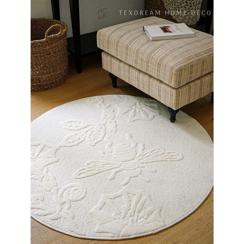 Texdream态度蜜蜂地毯立体浮雕法式圆形卧室沙发地毯X床边毯入户,居家布艺,地毯,淘宝优惠券,粉丝福利购,淘宝优惠卷