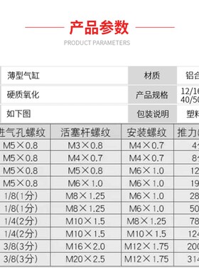 ACQ薄型缸AdCQ100X5X10X15X20X25X30X35X40X45X50X60X75X100-S带