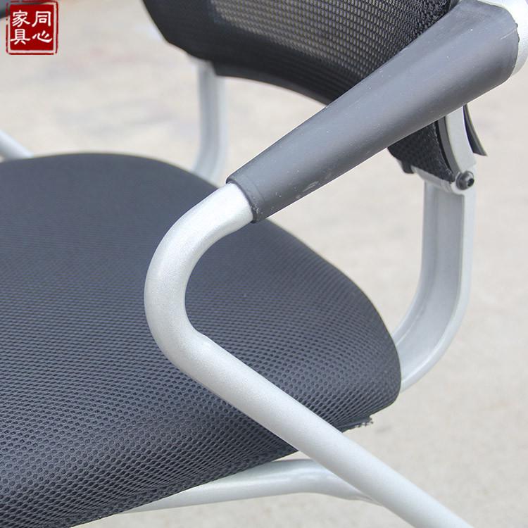 时尚带轮网布可滚动会议室椅子坐垫可翻折L久坐舒适办公椅培训椅