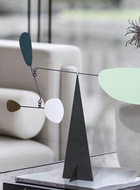 现代简约c创意金属几何平衡摆件客厅书房书桌书柜家居装饰品摆件