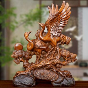 松鹤延年工艺品摆件送爷爷奶奶生日礼物长辈O祝寿老人家贺寿纪念