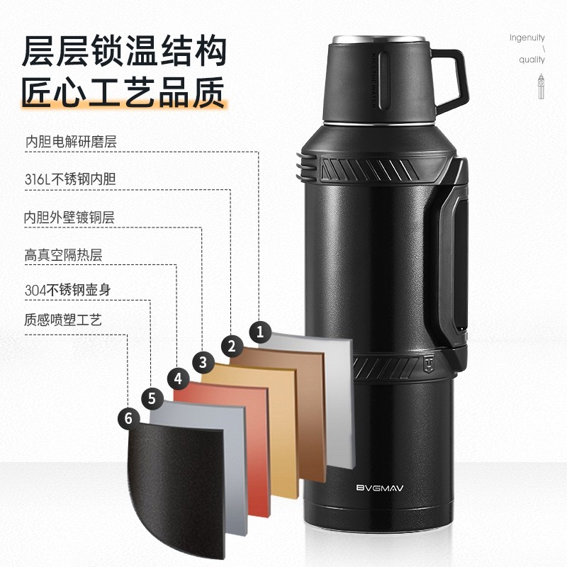 宝威玛户外保f温壶大容量保温杯家用水壶3升4真空旅行壶便携热暖,餐饮具,保温壶,淘宝优惠券,粉丝福利购,淘宝优惠卷