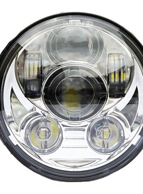 宗申week8赛科j龙RA2 摩托车太子改装LED天使眼5.75寸圆复古前大