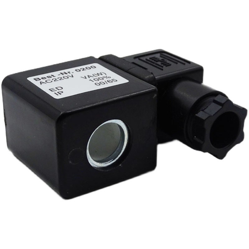 全铜空压机电磁阀线圈0200电磁阀控制阀22E0V/24V内孔13MM高度41M