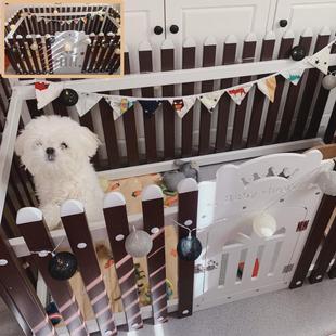 宠物围栏狗c笼子室内小型犬格栅栏阳台泰迪比熊隔离小狗圈养猫狗