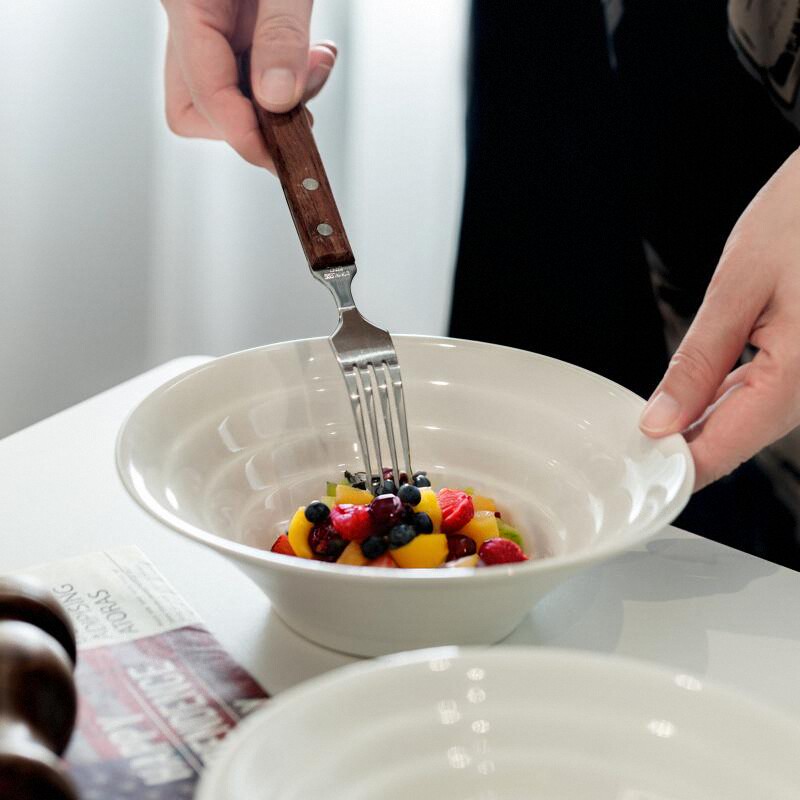 吾安碗瓷欧式大众喇叭汤碗
