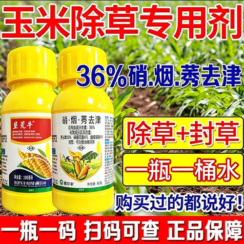 新款玉米苗后除草剂包谷地专用药不伤苗硝烟莠去津玉米田锄杂草药