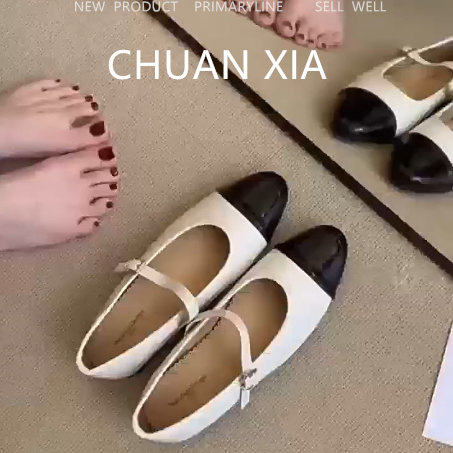羊皮版-法式真皮平底玛丽珍鞋女复古拼色一字扣带圆头配裙子单鞋