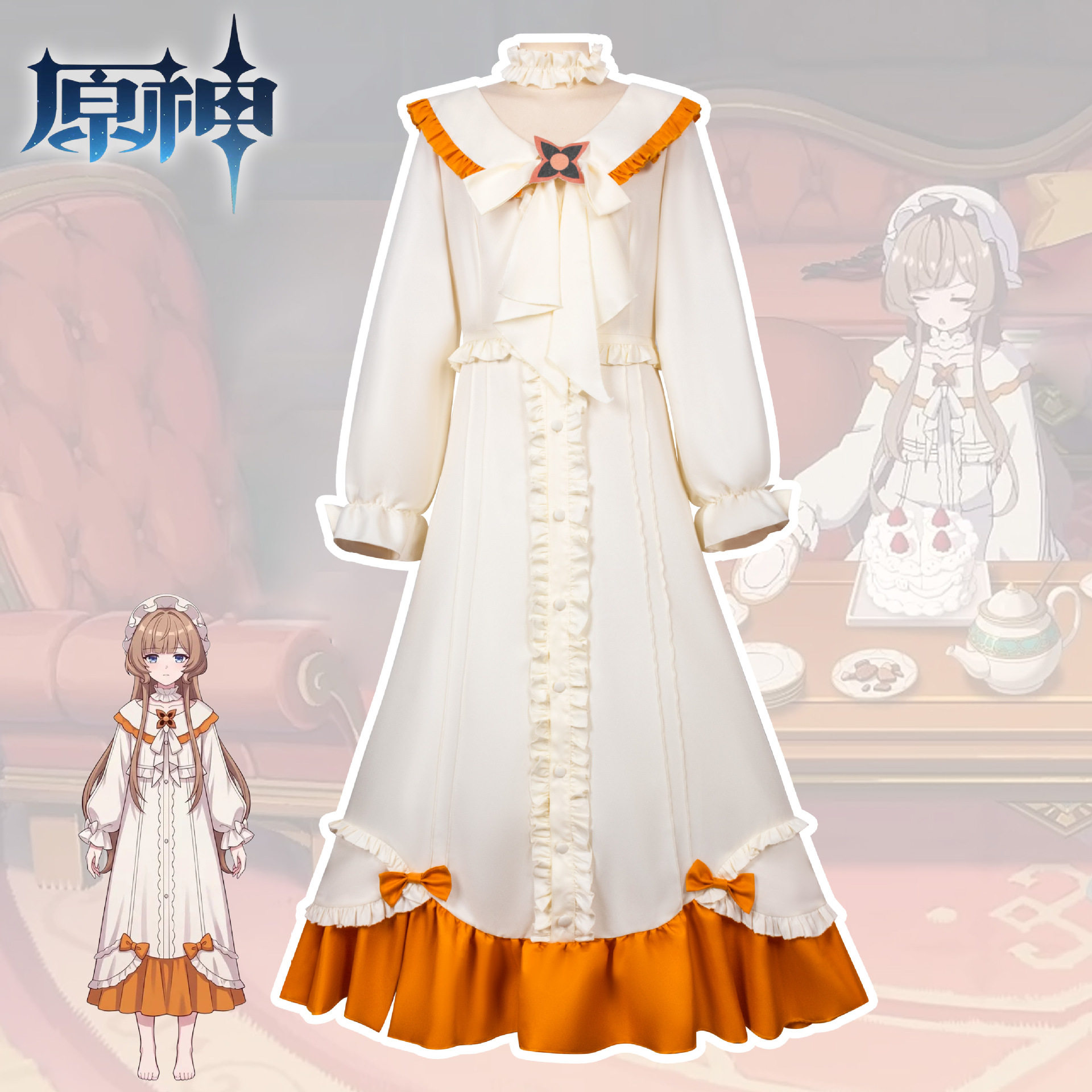 原神cos服木偶桑多涅同人睡衣连衣裙游戏动漫二次元cosplay服装女图片