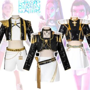 猎魔女团cos服鲁米佐伊米拉GoLden黑金打歌服成人儿童舞台表演服